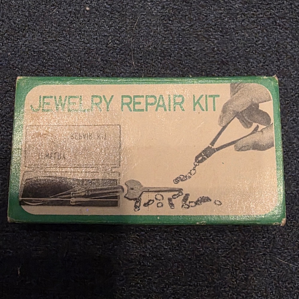 Vintage Jewelry Repair Kit with Pliers Jump Rings and Findings in Original Box